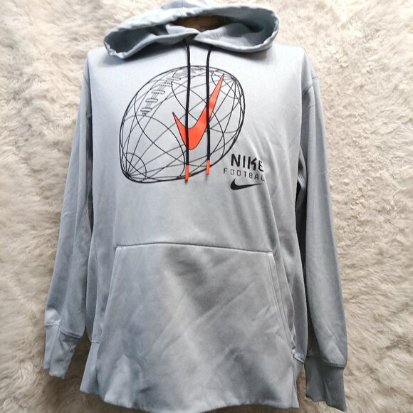 Nike Men's Football Hoodie, Therma Dri-Fit Fleece-Lined Training Pullover Size X - Picture 1 of 8